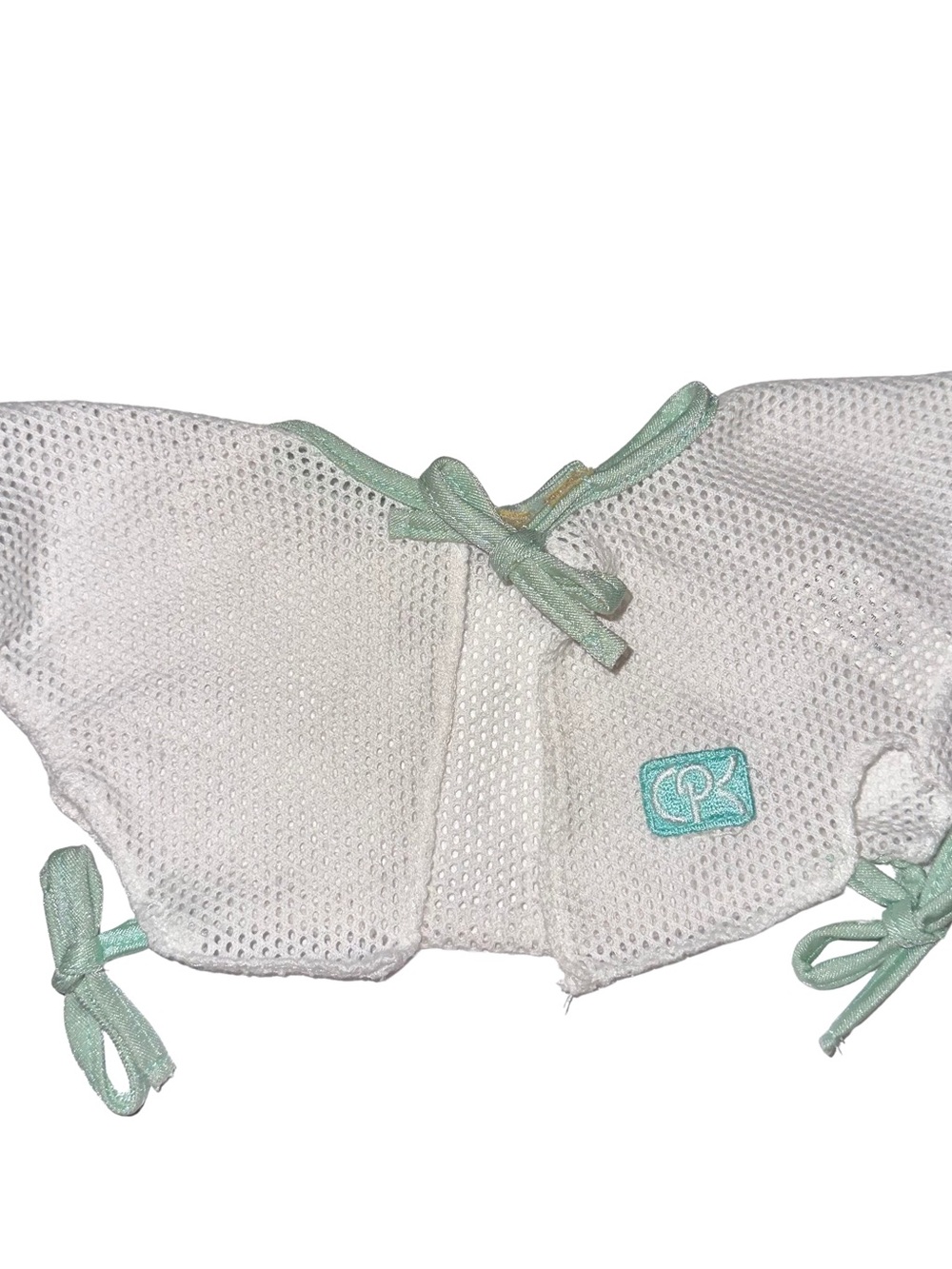 1987 Cabbage Patch Kids Swim Robe Cover Up White Mesh with Mint Color Trim